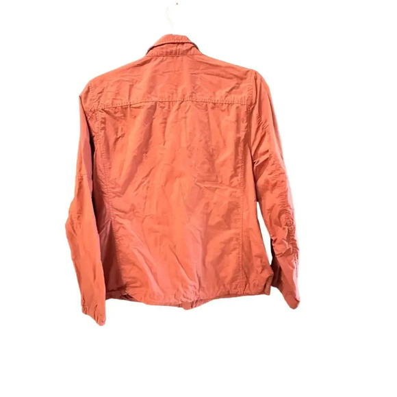 L.L.Bean Rust Coral Zip-Up Windbreaker Jacket Petite Small - Picture 4 of 5